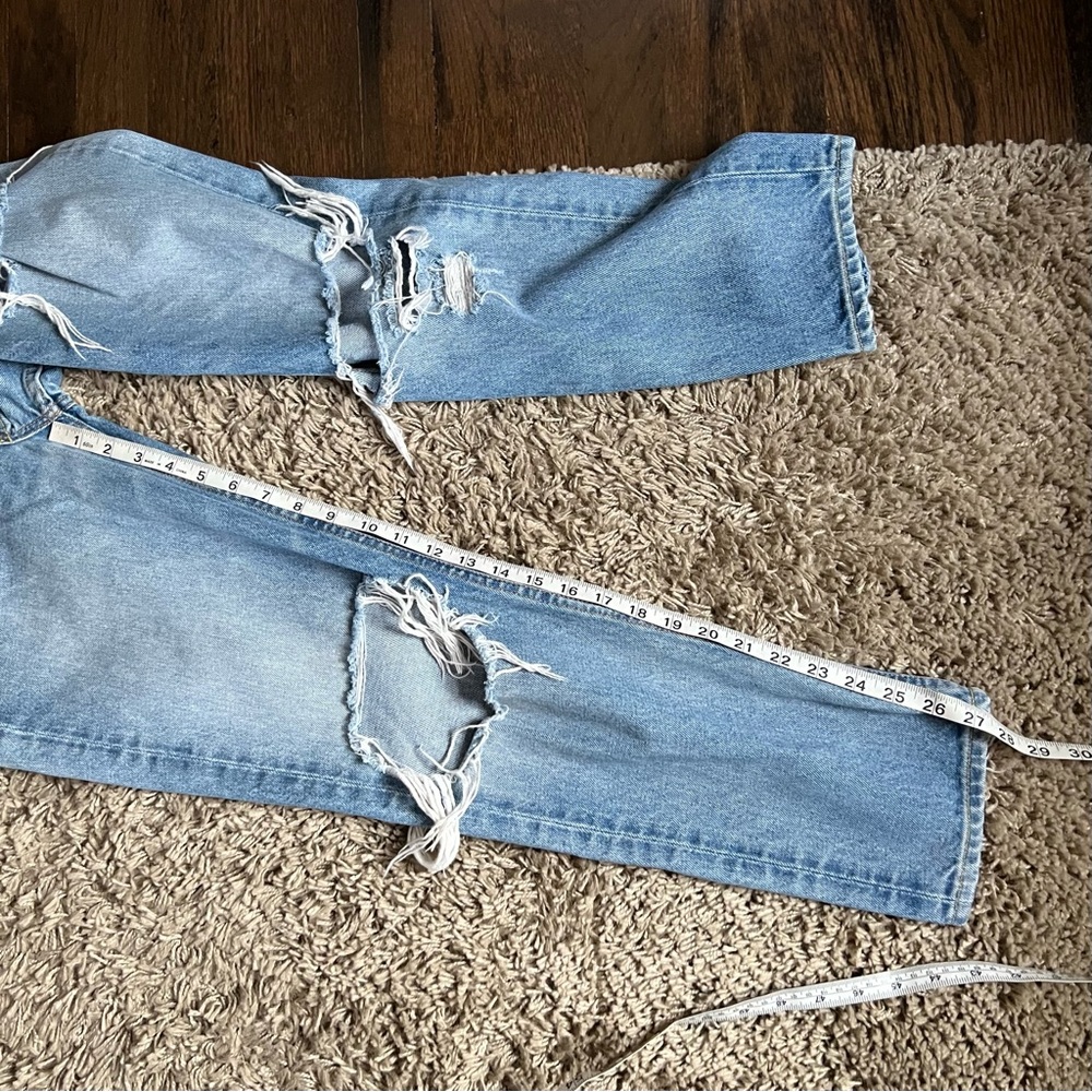 GRLFRND Helena High Rise Distressed Straight Jeans Size 26 - Picture 7 of 10